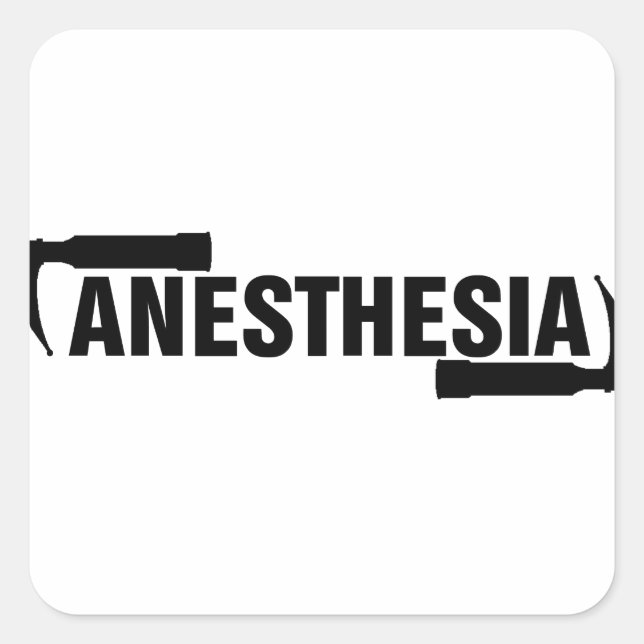 Anaesthesia Mac Blade Square Sticker (Front)