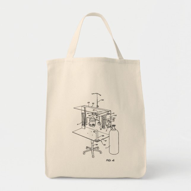 Anaesthesia Machine Grocery Tote (Front)