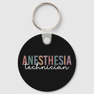 Anaesthesia Technician Retro Anaesthetic Tech Key Ring