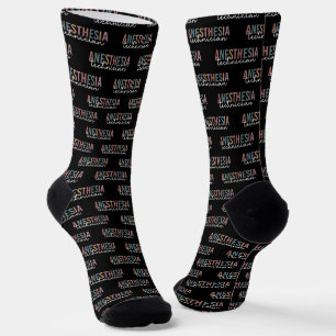 Anaesthesia Technician Retro Anaesthetic Tech Socks