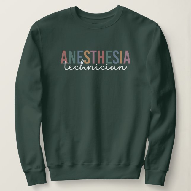 Anaesthesia Technician Retro Anaesthetic Tech Sweatshirt (Design Front)