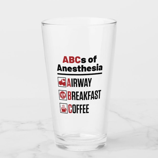 Anaesthesiologist Anaesthesiology Doctor Nurse Fun Glass (Front)