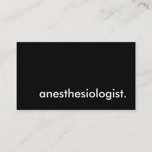 anaesthesiologist. business card