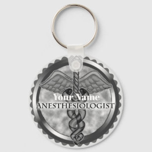 Anaesthesiologist Caduceus Keychain