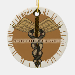 Anaesthesiologist Caduceus Oval Ornament
