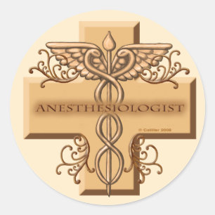 Anaesthesiologist Caduceus Sticker
