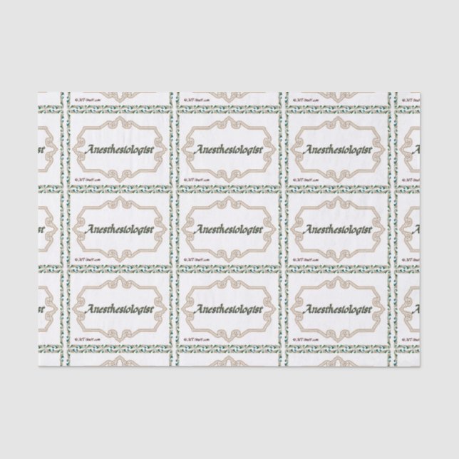 Anaesthesiologist - Classy Tissue Paper (Front)
