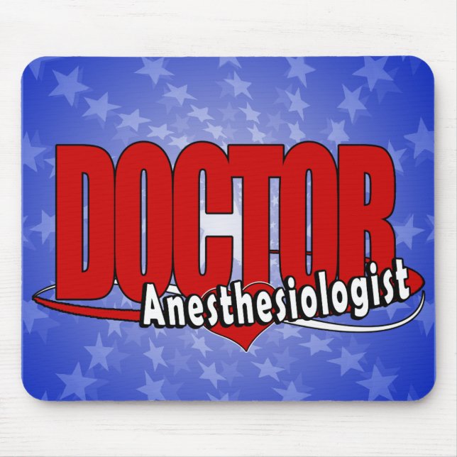 Anaesthesiologist DOCTOR BIG RED LOGO Mouse Pad (Front)