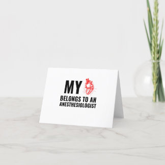 Anaesthesiologist funny heart thank you card