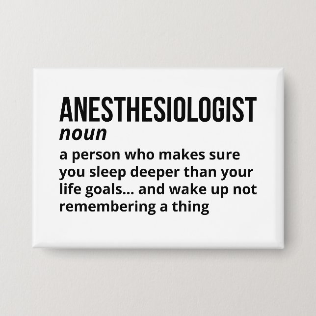 Anaesthesiologist – Funny Job Definition (Front)