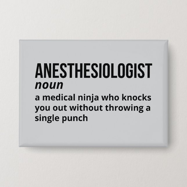 Anaesthesiologist Humour Definition (Front)