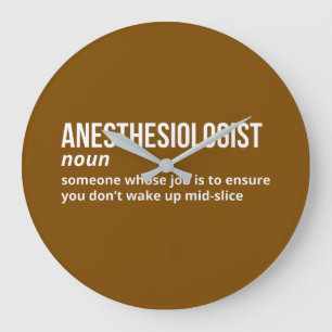 Anaesthesiologist Humour Definition Wall Clock