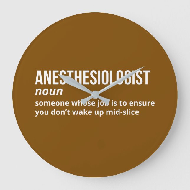 Anaesthesiologist Humour Definition Wall Clock (Front)