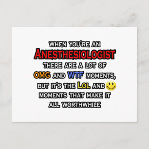 Anaesthesiologist ... OMG WTF LOL Postcard