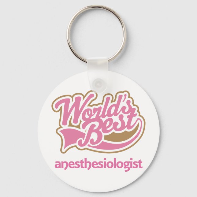 Anaesthesiologist (Worlds Best) Keepsake Gift Key Ring (Front)