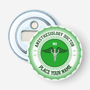 Anaesthesiology Caduceus Customisable MD Specialit Bottle Opener