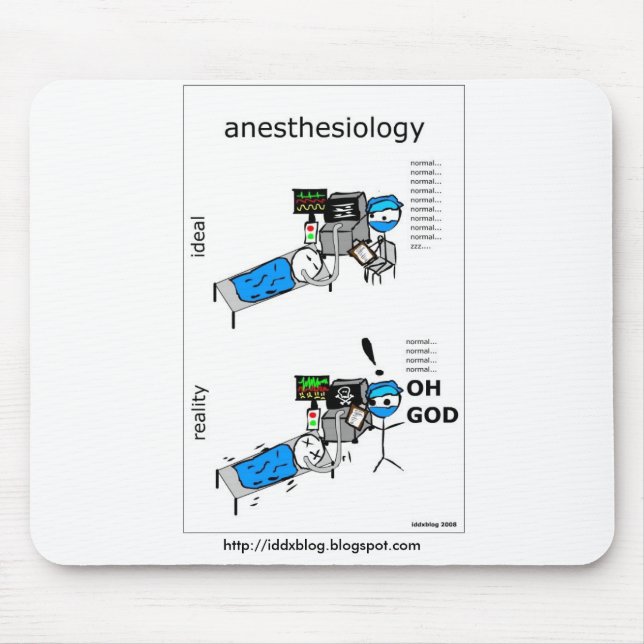 Anaesthesiology Comic Mousepad (Front)