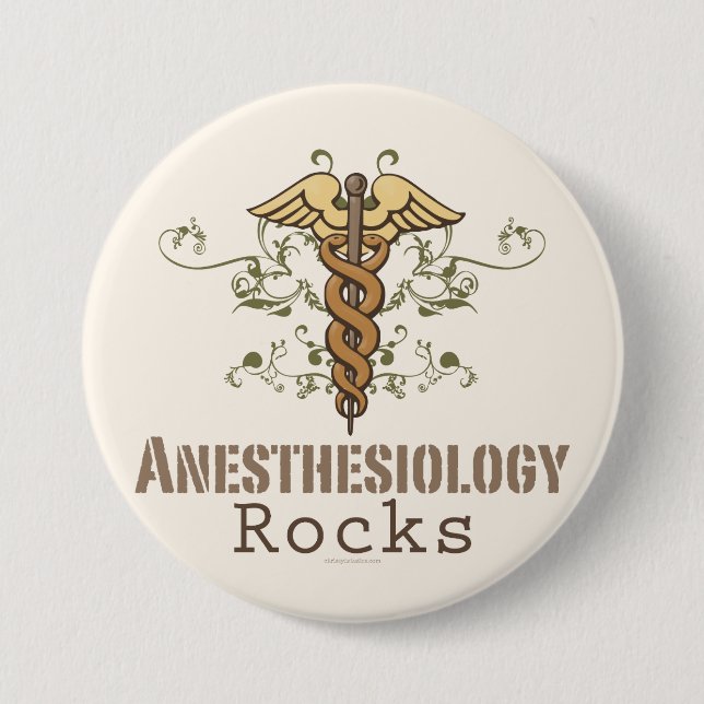 Anaesthesiology Rocks Button (Front)