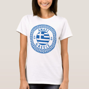 Anafi, Greece Flag Women's T-Shirt