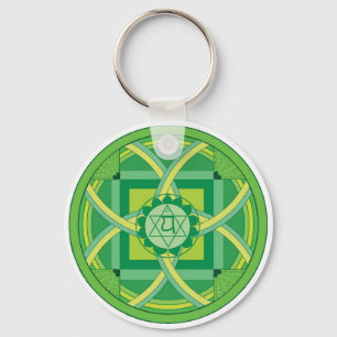 Anahata chakra Mandala Key Ring
