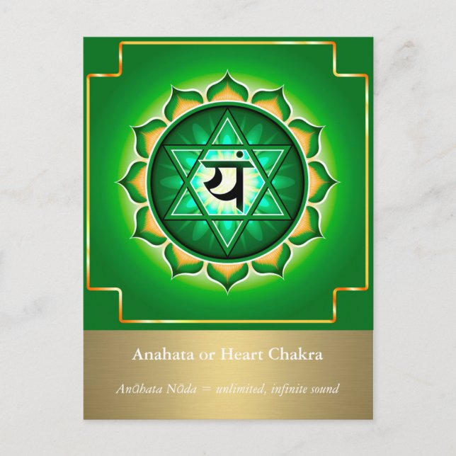 Anahata or Heart Chakra Postcard (Front)