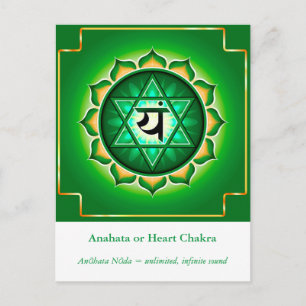 Anahata or Heart Chakra Postcard