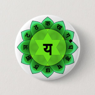 Anahata The Heart Chakra 6 Cm Round Badge