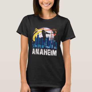 Anaheim Baseball Downtown Skyline Baseball Fans T-Shirt