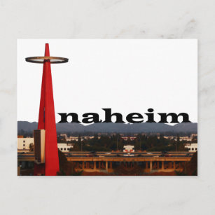 Anaheim CA Skyline with Anaheim in the Sky Postcard