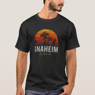 Anaheim California Retro Surfer Vintage Beach T-Shirt