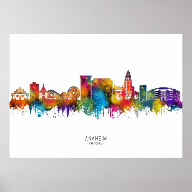 Anaheim California Skyline Poster (Front)