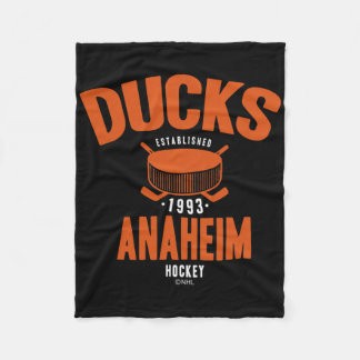 Anaheim Ducks Hockey Puck Black Officially License Fleece Blanket