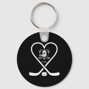 Anaheim Ducks Valentine Sticks Black Nhl Officiall Key Ring