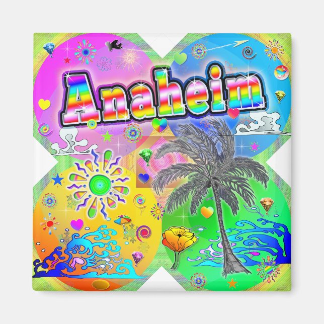 Anaheim Quadro Seasons Magnet (Front)