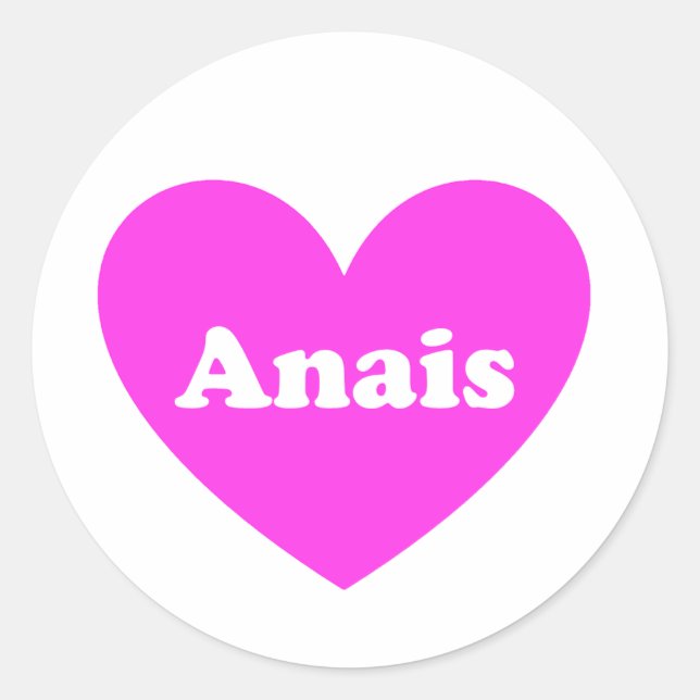 Anais Classic Round Sticker (Front)