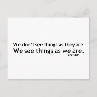 Anais Nin Motivational Quotation Postcard