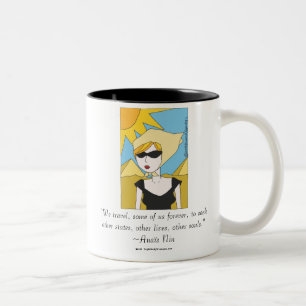 Anaïs Nin Travel Quote Two-Tone Coffee Mug