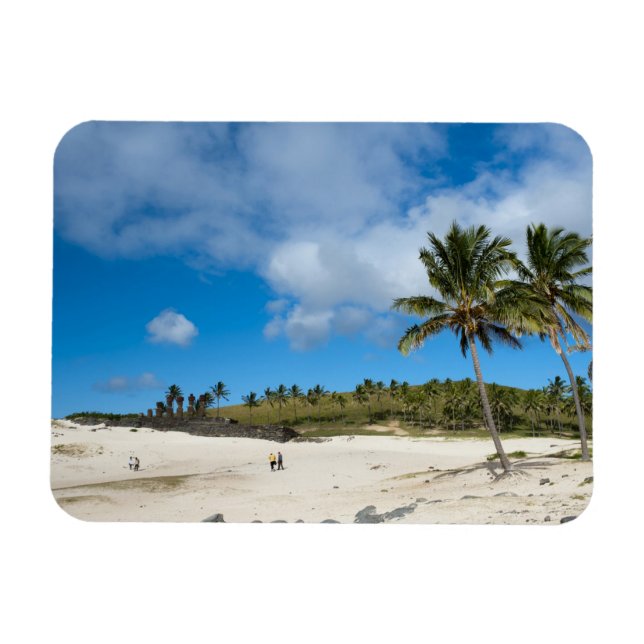 Anakena, Rapa Nui, Easter Island, Chile Magnet (Horizontal)