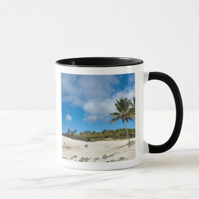 Anakena, Rapa Nui, Easter Island, Chile Mug (Right)