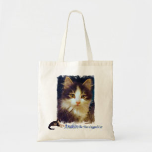 Anakin Two Legged Cat Cute Kitten Tote Bag CloseUp