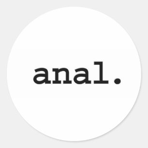 anal. classic round sticker