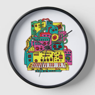 Analog Crowd Doodle Clock