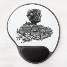 Analog Robot Head: Modular Synth Design  Mousepad