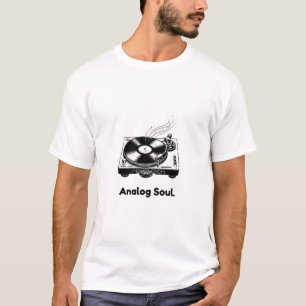 Analog Soul Vinyl T-Shirt   Minimalist Turntable