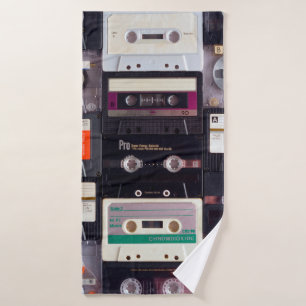Analogic audiocassette tapes bath towel