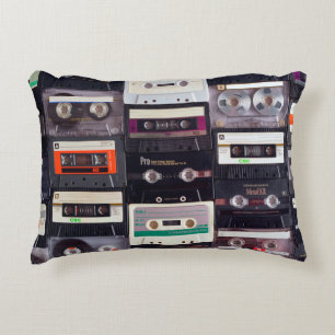Analogic audiocassette tapes decorative cushion