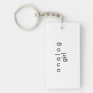 Analogue Audio Keychain Keyring   Double-Sided