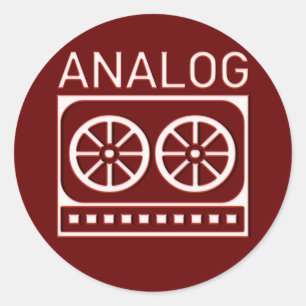 Analogue (cassette) classic round sticker