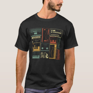 Analogue Modular Synthesizer Music Producer Keyboa T-Shirt
