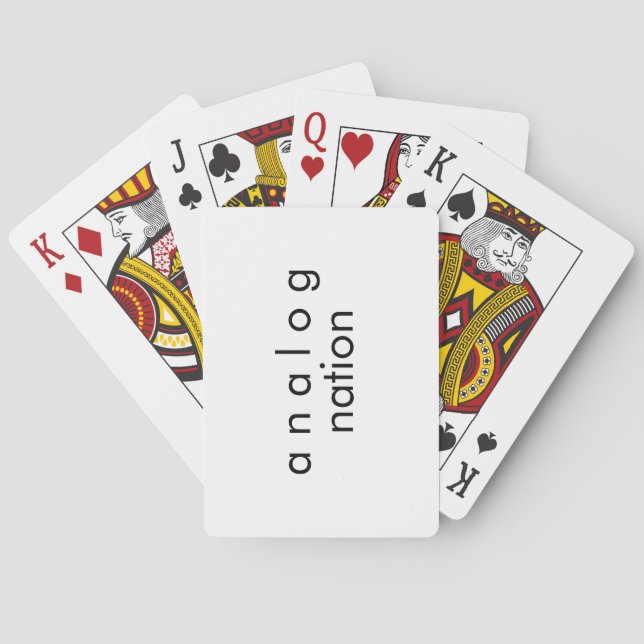 Analogue Nation White Playing Cards (Back)